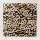 Farbenfrohe Leopard Meter Textile Muster Puzzle (Horizontal)