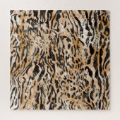Farbenfrohe Leopard Meter Textile Muster Puzzle (Vertikal)