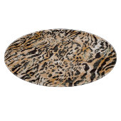 Farbenfrohe Leopard Meter Textile Muster Schneidebrett (Ecke)