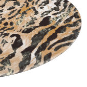 Farbenfrohe Leopard Meter Textile Muster Schneidebrett (Ecke)