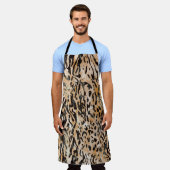 Farbenfrohe Leopard Meter Textile Muster Schürze (Getragen)