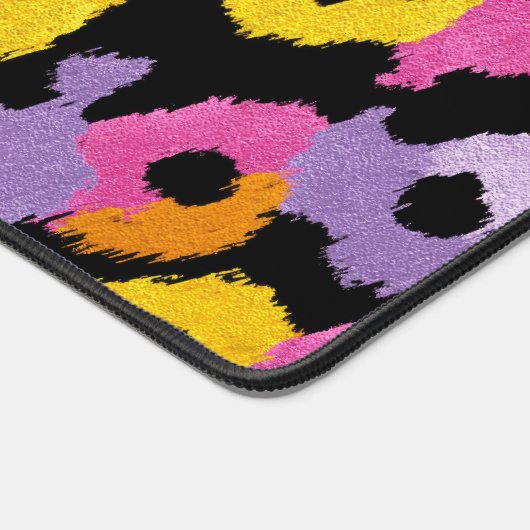 Farbenfrohe Leopard Muster y2k Retro Chic Ästhetik Schreibtischunterlage (Ecke)