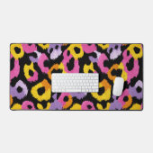 Farbenfrohe Leopard Muster y2k Retro Chic Ästhetik Schreibtischunterlage (Tastatur & Maus)