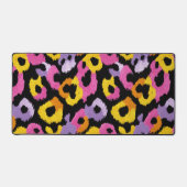 Farbenfrohe Leopard Muster y2k Retro Chic Ästhetik Schreibtischunterlage (Vorderseite)