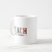Farbenfrohe Leopard-Teachzettel Kaffeetasse (Vorderseite Links)