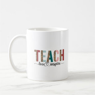 Farbenfrohe Leopard-Teachzettel Kaffeetasse