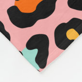 Farbenfrohe Leopard: Vintages Muster zeichnen Fleecedecke (Ecke)