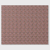 Farbenfrohe Leopard: Vintages Muster zeichnen Geschenkpapier (Flach)