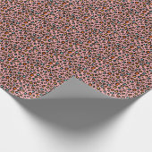 Farbenfrohe Leopard: Vintages Muster zeichnen Geschenkpapier (Ecke)
