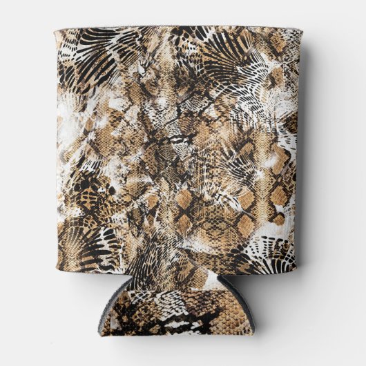 Farbenfrohe Leopard Zebra Camouflage Muster Dosenkühler (Vorderseite)