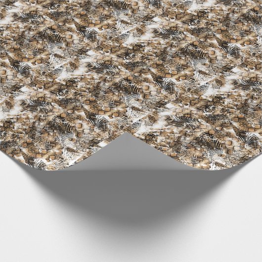 Farbenfrohe Leopard Zebra Camouflage Muster Geschenkpapier (Ecke)