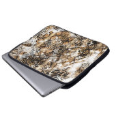 Farbenfrohe Leopard Zebra Camouflage Muster Laptopschutzhülle (Vorne Knopf)