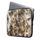 Farbenfrohe Leopard Zebra Camouflage Muster Laptopschutzhülle (Vorderseite Links)