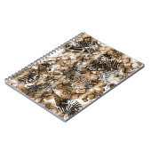 Farbenfrohe Leopard Zebra Camouflage Muster Notizblock (Linke Seite)