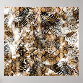 Farbenfrohe Leopard Zebra Camouflage Muster Poster (Vorne)