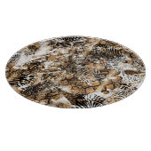 Farbenfrohe Leopard Zebra Camouflage Muster Schneidebrett (Ecke)