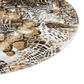 Farbenfrohe Leopard Zebra Camouflage Muster Schneidebrett (Ecke)