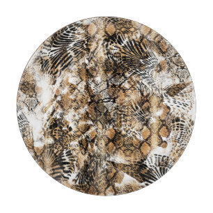 Farbenfrohe Leopard Zebra Camouflage Muster Schneidebrett