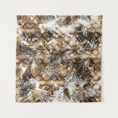 Farbenfrohe Leopard Zebra Camouflage Muster Wandteppich (Vorderseite (Horizontal))