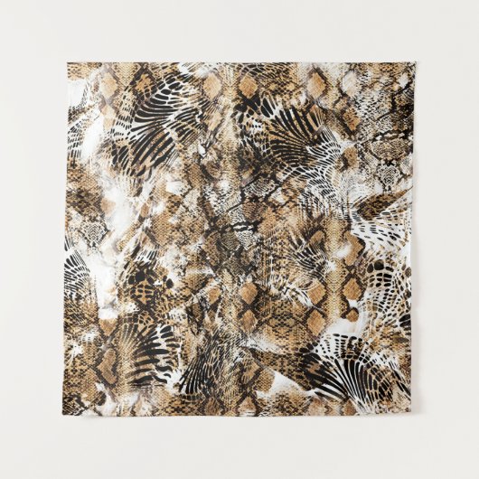 Farbenfrohe Leopard Zebra Camouflage Muster Wandteppich (Vorderseite)