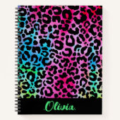 Farbenfrohe Leopardenmuster Neon Feminine Notizblock (Vorderseite)
