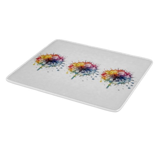 Farbenfrohe Leuchte im Wasser Schneidebrett (Ecke)