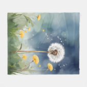 Farbenfrohe Leuchte Wasserfarben Kunst Fleecedecke (Vorderseite (Horizontal))