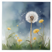 Farbenfrohe Leuchte Wasserfarben Kunst Fliese (Vorderseite)