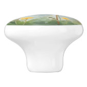 Farbenfrohe Leuchte Wasserfarben Kunst Keramikknauf (Seitenansicht)