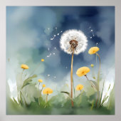 Farbenfrohe Leuchte Wasserfarben Kunst Poster (Vorne)