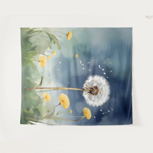 Farbenfrohe Leuchte Wasserfarben Kunst Wandteppich (Vorderseite (Horizontal))