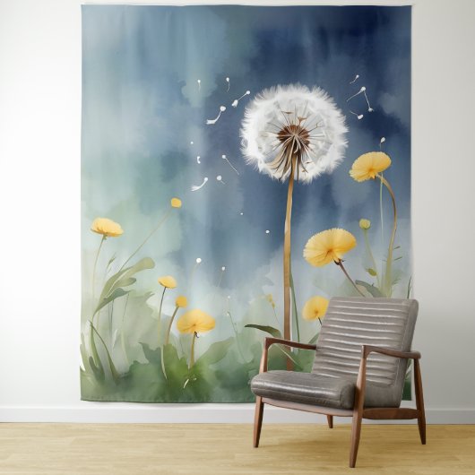 Farbenfrohe Leuchte Wasserfarben Kunst Wandteppich (Beispiel)