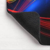 Farbenfrohe Leuchten schwarze Maus Pad Mousepad (Ecke)