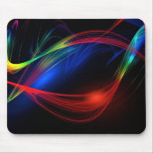Farbenfrohe Leuchten schwarze Maus Pad Mousepad (Vorne)