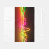 Farbenfrohe, leuchtend neonfarbene Grafik-Equalize Fleecedecke (Vorderseite (Horizontal))