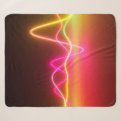 Farbenfrohe, leuchtend neonfarbene Grafik-Equalize Sherpadecke (Vorderseite (Horizontal))
