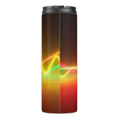 Farbenfrohe, leuchtend neonfarbene Grafik-Equalize Thermosbecher (Rückseite)