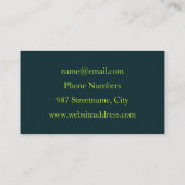 Farbenfrohe leuchtende Abstrakte Moderne Fraktal K Visitenkarte (Rückseite)