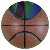 Farbenfrohe leuchtende Abstrakte Moderne Fraktal N Basketball (Rechts)