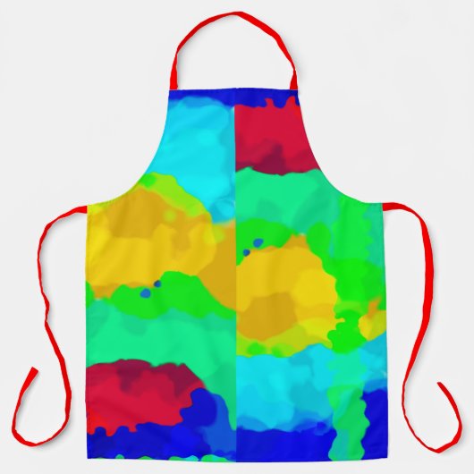 Farbenfrohe, leuchtende, Abstrakte Multicoline Schürze (Vorderseite)