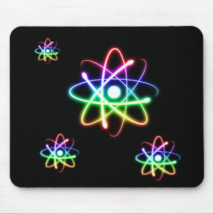 Farbenfrohe leuchtende Atome   Geschenk der Wissen Mousepad