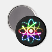 Farbenfrohe leuchtende Atomwissenschaft Magnet (Vorderseite/Rückseite)