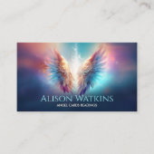 Farbenfrohe leuchtende Engel-Flügel Visitenkarte (Vorderseite)