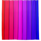 Farbenfrohe leuchtende Streifen Duschvorhang (Vorderseite)