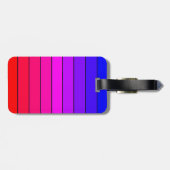 Farbenfrohe leuchtende Streifen Gepäckanhänger (Rückseite horizontal)