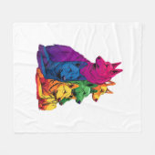 Farbenfrohe LGBT Pride German Shepherd Dog Pile Fleecedecke (Vorderseite (Horizontal))