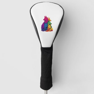 Farbenfrohe LGBT Pride German Shepherd Dog Pile Golf Headcover