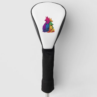 Farbenfrohe LGBT Pride German Shepherd Dog Pile Golf Headcover