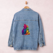 Farbenfrohe LGBT Pride German Shepherd Dog Pile Jeansjacke (Hangar)