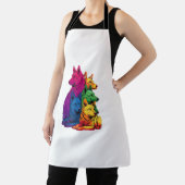 Farbenfrohe LGBT Pride German Shepherd Dog Pile Schürze (InSitu)